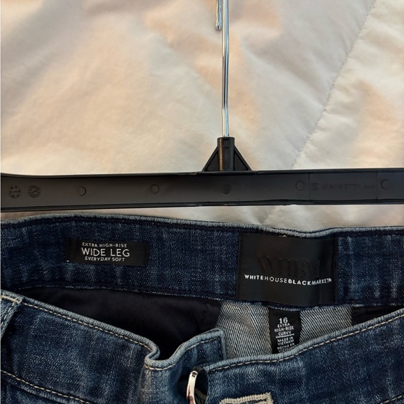 White House Black Market Blue Flare Jeans - Picture 3 of 3